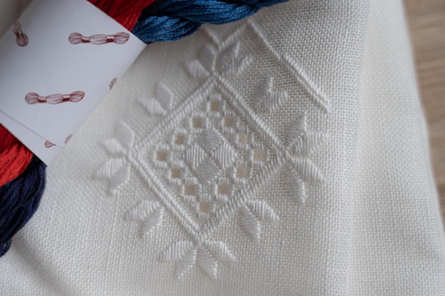 Detal haftu na ubraniu